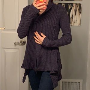 Purple sweater cardigan